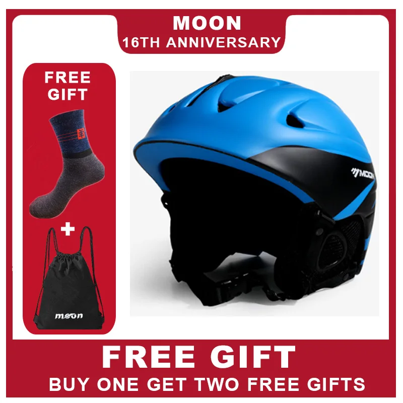 MOON новейший стиль лыжный шлем для мужчин и женщин профессиональный цельнолитой
