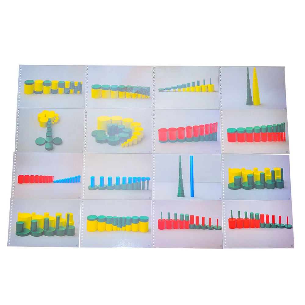 Игрушки Монтессори для малышей материалы цилиндрические блоки и бескнопочные