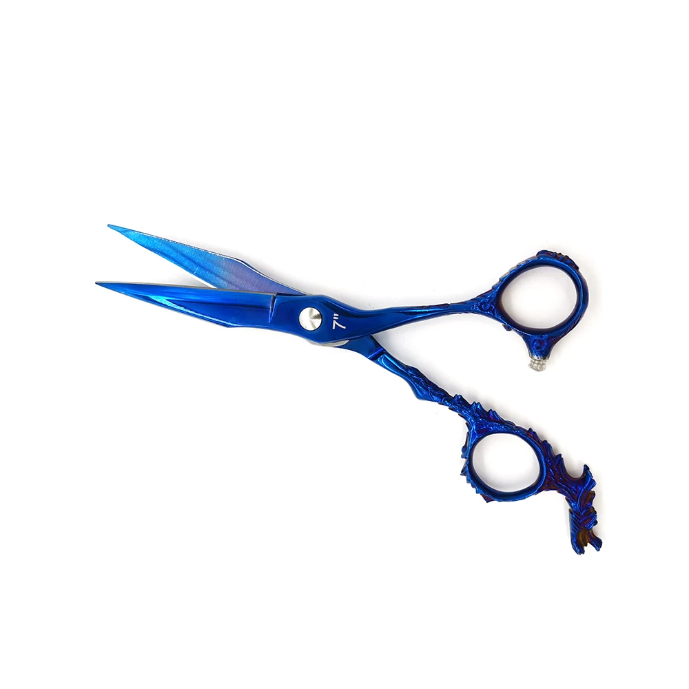 7 дюймов JAGUAR бренд Германия полный синий дракон ручка в виде ножниц парикмахерские бороды Острые Ножницы Лезвие F-12