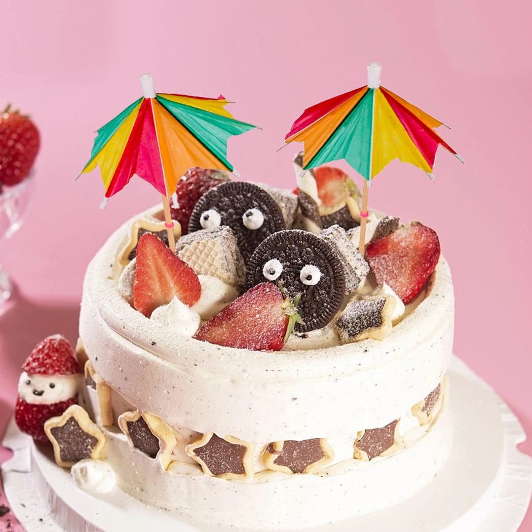 Напиток украшение торта карты восьмиугольная Бумага зонтик коктейль зонт 50 шт в