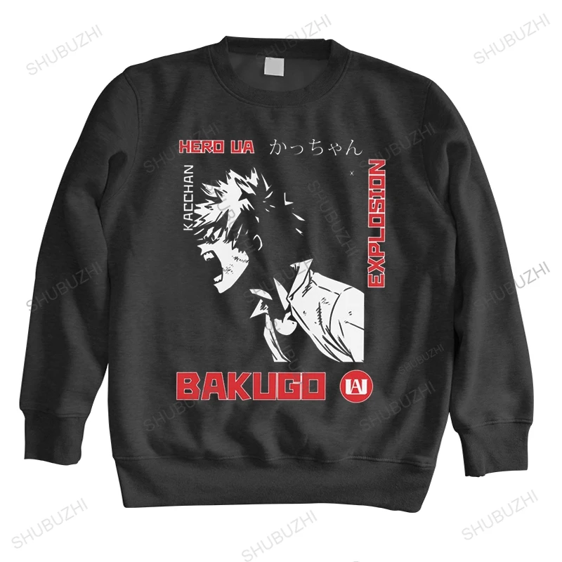 

Kawaii Boku No Hero Academia sweatshirts for Men Anime Manga Bakugou Katsuki hoodie Soft Cotton Regular Fit sweatshirt Merch