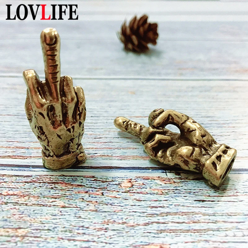 Подвески из латуни для мужчин и женщин подвески брелоки со средним пальцем