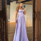 Женское длинное вечернее платье, фиолетовое элегантное платье для особых случаев, для выпускного вечера