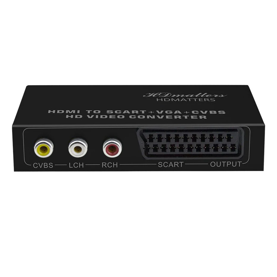 Переходник HDMI в Scart RCA VGA разветвитель + CVBS кабель-конвертер (Scart AV работает
