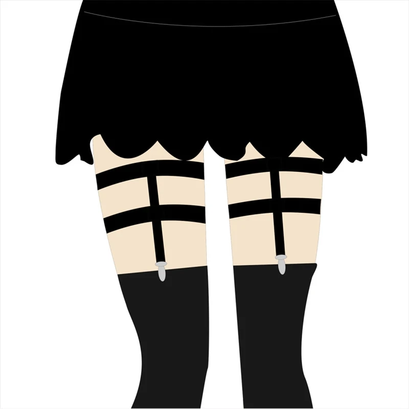 2021 Пастель Гот женский Garterbelt носки без бретелей подвязка Пояс для чулок подвязки
