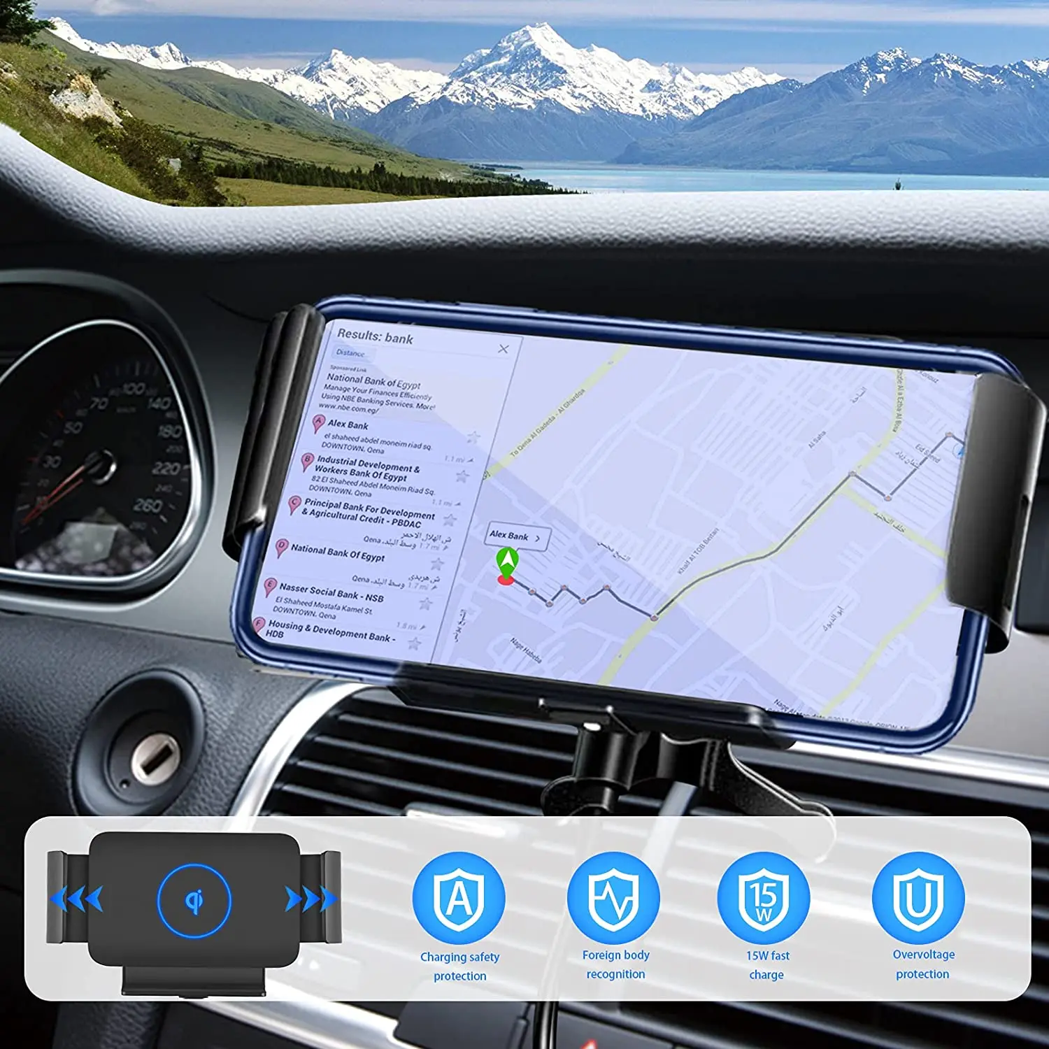 car wireless charger fold screen 15w qi fast phone charger holder for huawei mate x samsung galaxy z fold 3 2 iphone 12 pro max free global shipping
