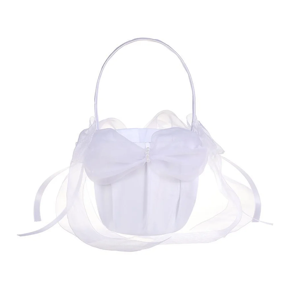 

1pc Western Style Flower Girl Scatter Candy Storage Basket Wedding Flower Basket