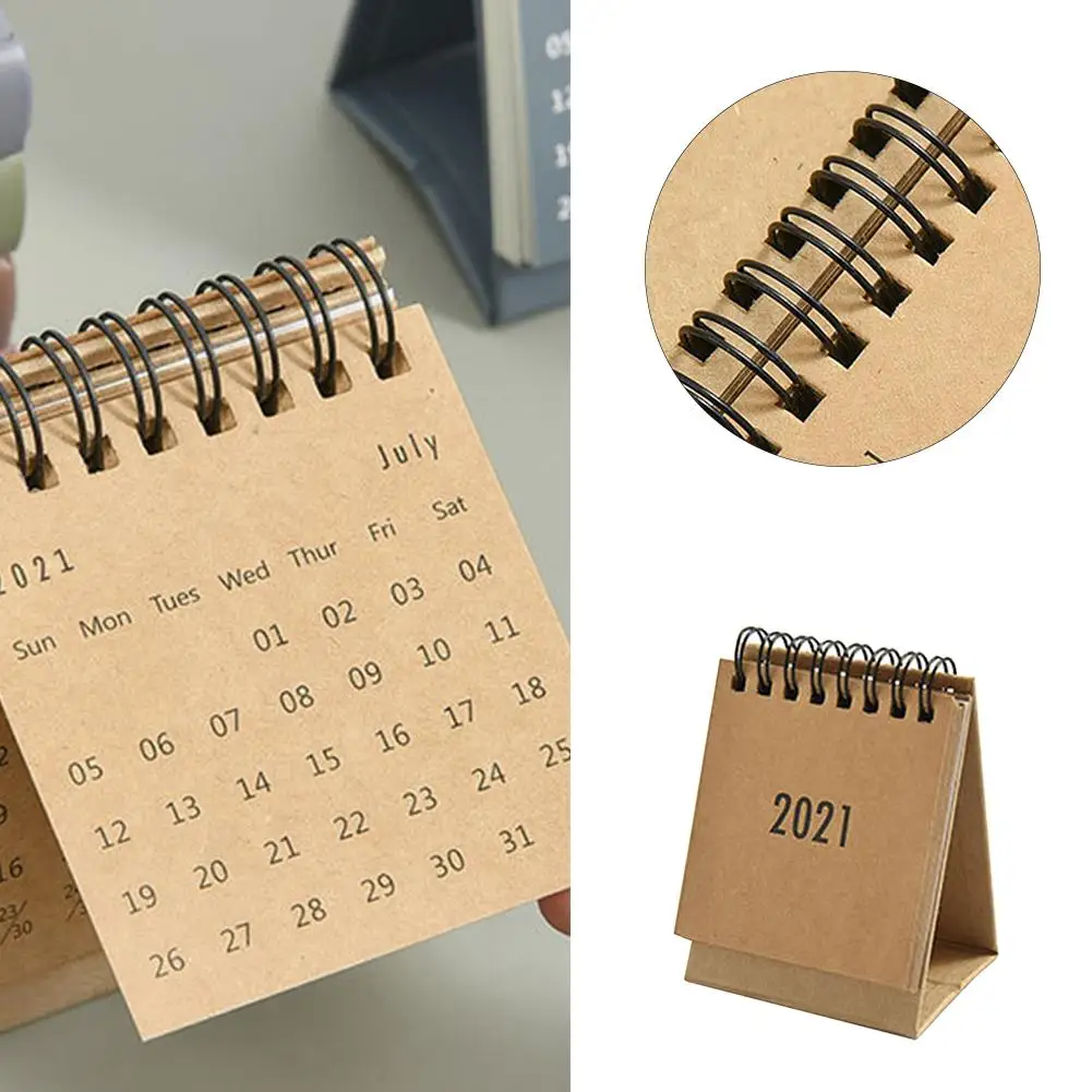 2020 2021 настольный мини календарь Настольный компьютер стоял флип ежемесячный