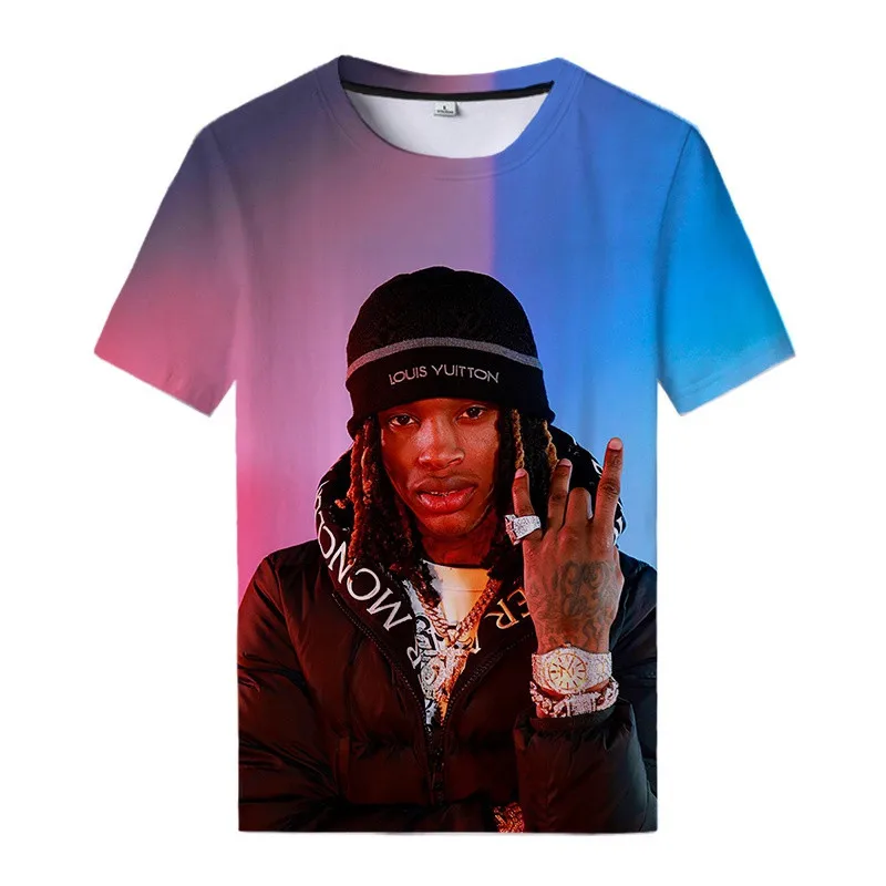 

3D printing round neck T-shirt men's summer short-sleeved Harajuku hip-hop clothing children's fashion casual short-sleeved