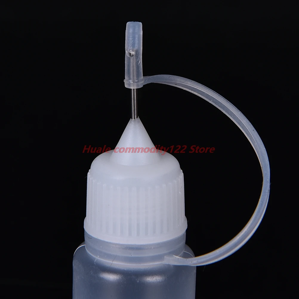 

New 10ML 1Pcs Refillable PE Plastic Dropper Bottles Empty Plastic Needle Bottle With Screw Metal Needle Cap Bottles