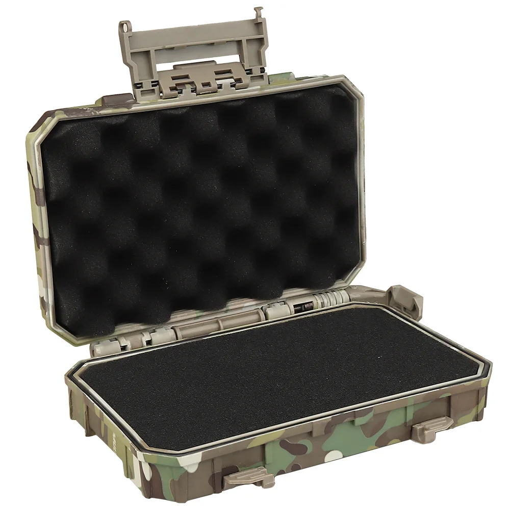 

Tactical Shockproof Safety Case Waterproof Toolbox Airtight Instrument With Foam Lockable Camping Outdoor Storage Packaging Box