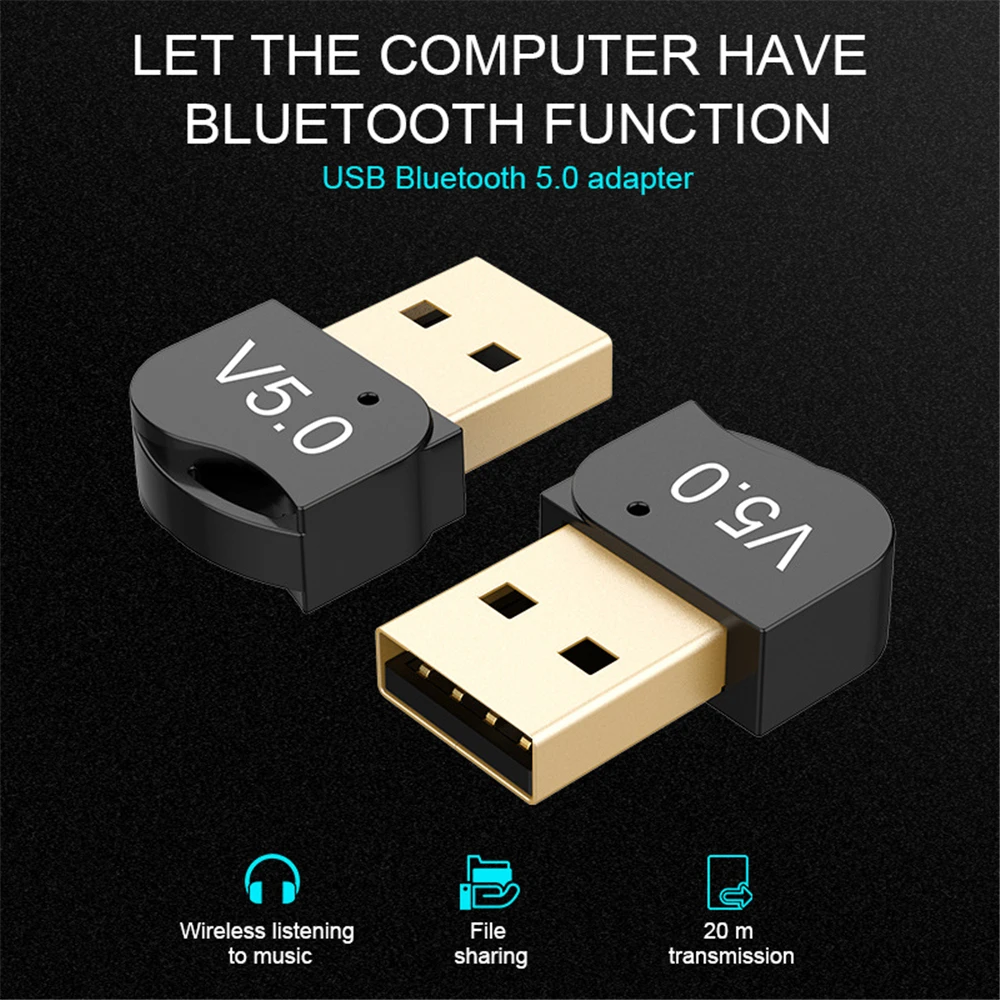 Беспроводной usb адаптер Bluetooth 5 0 для компьютера Dongle включающим в себя гарнитуру