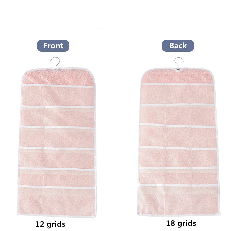 B-Upgrade Pink Настенная сумка для хранения, органайзер для гардероба, двухсторонний органайзер для нижнего белья, бюстгальтера, носков, Сортировочная сумка, подвесная сумка для хранения в спальню, Органайзер - Цвет: B-Upgrade Pink