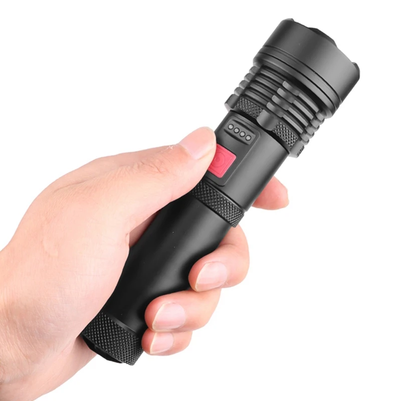 

XHP50 Led Flashlight USB Charging Stretch Zoom 1478 Flashlight Rechargeable Flashlight
