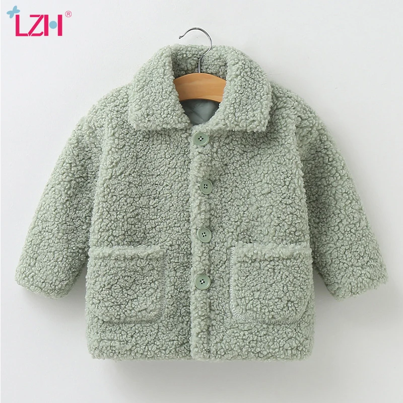 

LZH Winter Thickening Clothing For Girls Outerwear 2021 Autumn Children's Jacket Long Sleeve Kids Coats 2-7 Year Baby Girl Coats