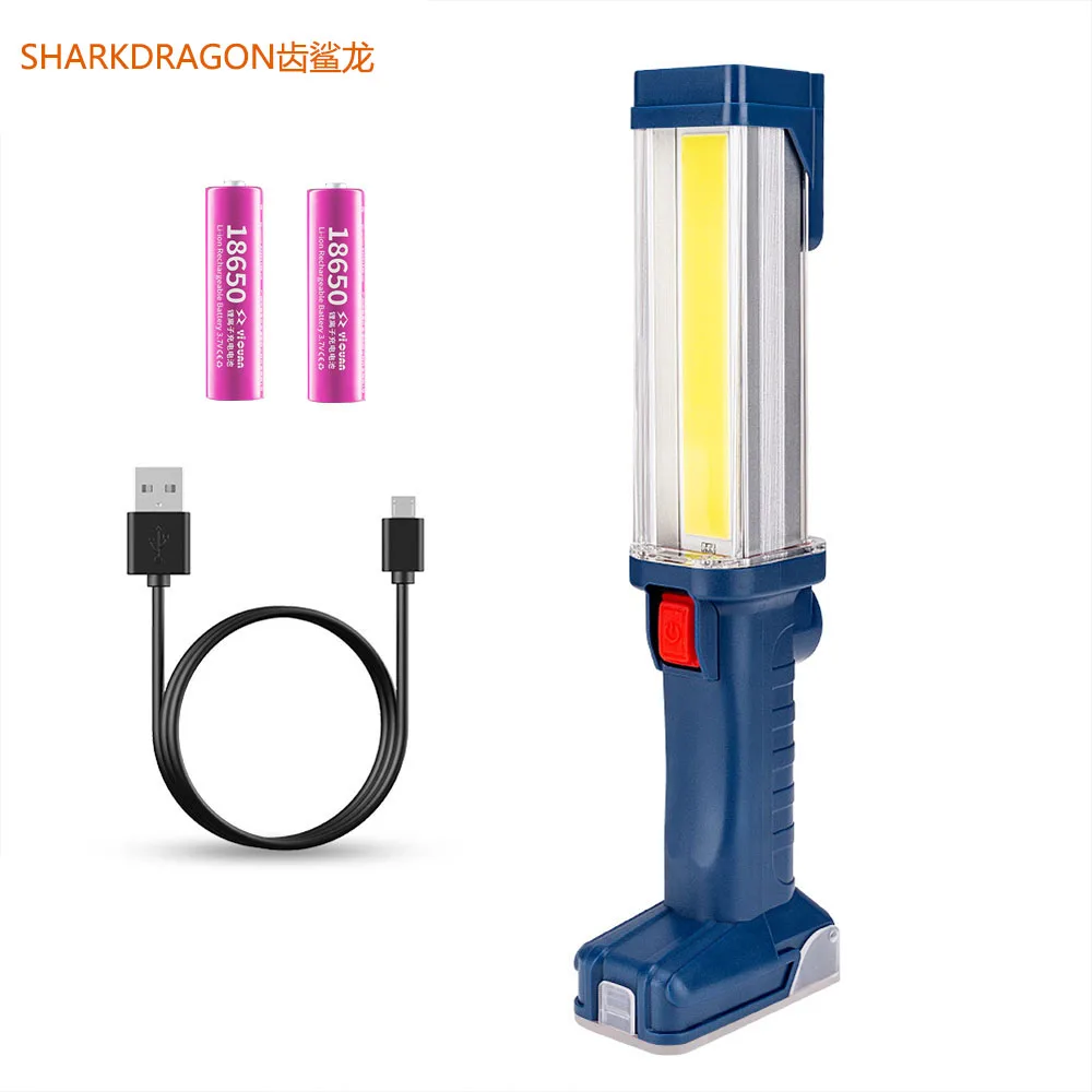 

Рабочая лампа высокой мощности с мощным свесветильник cob, перезаряжаемая через usb, водонепроницаемая, портативная, для кемпинга, s-образная л...