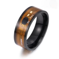 fashion ring ntag213 chip nfc smart ring wearable smartphone device phones with functional couple stainless steel ring