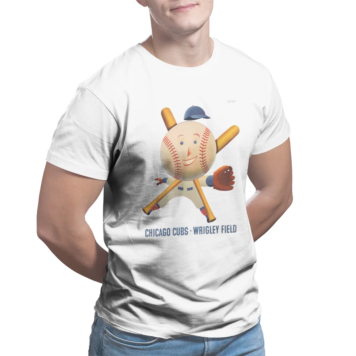 

Men's T-shirt 1952 Chicago Cubs Baseball Art Funny Round Collar USA Size Mens Clothes 145774