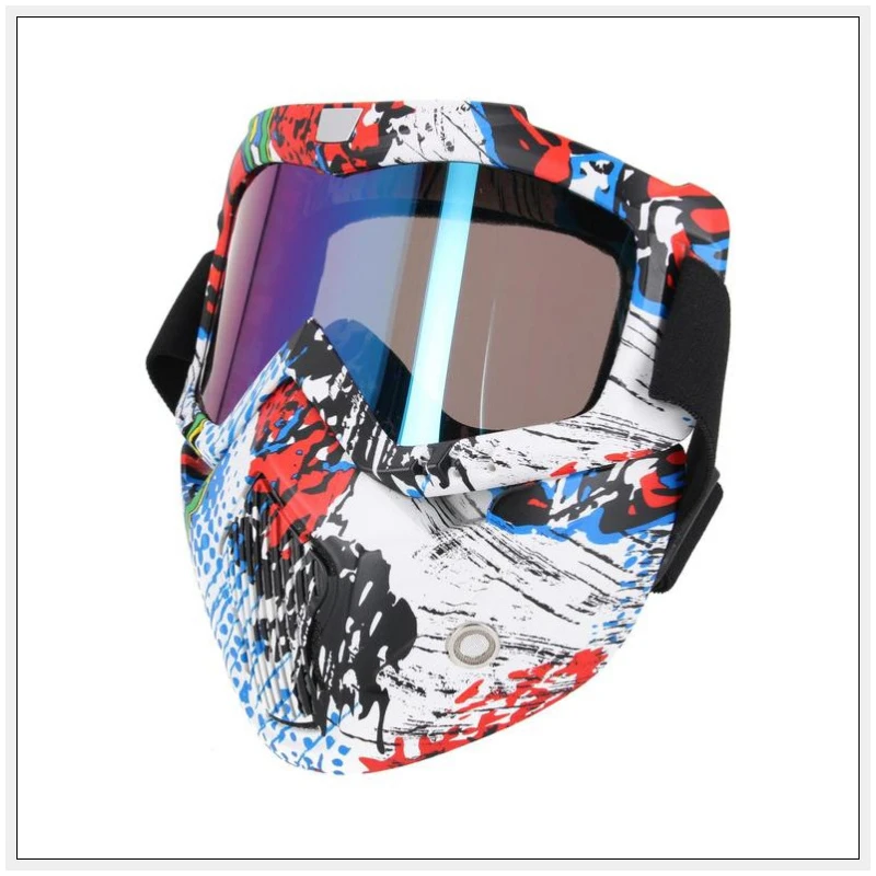 

Motocross Goggles Ski Snowmobile Glasses Men Women Motocross Racing Protective Glasses Snowmobile Goggles with Mouth Filter