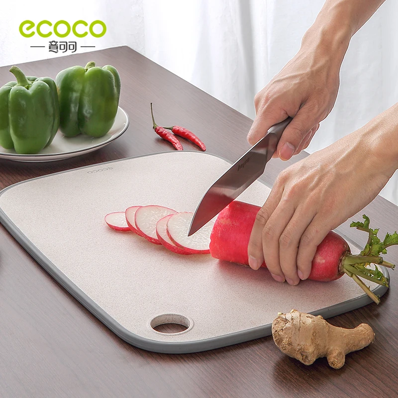 

ECOCO Chopping Blocks Tool Rectangle Hangable Cutting Board Durable Non-slip Kitchen Accessories Chopping Board
