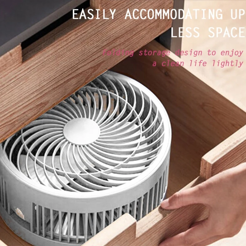 

Portable Fan Mini Folding Telescopic USB Rechargeable Multifunctional Fan for Household Bedroom Office Desktop Fan