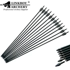 Стрельба из лука Linkboy, стрелы из углеродного волокна, стрелы 2830 дюйма, стержень 600, ID мм, стрелы 90, Рекурсивный лук, лук для охоты