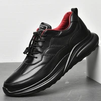 big size 36 46 mens style casual shoes genuine leather sneakers man classics black fashion nice flats waterproof shoes for male
