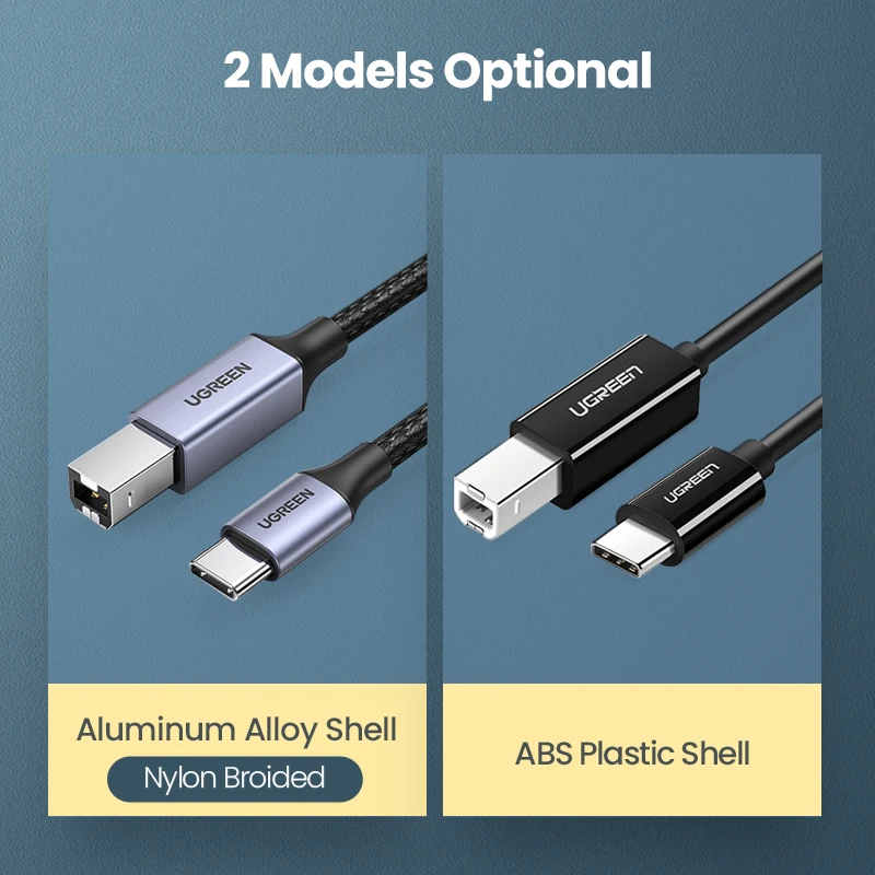 Ugreen USB C к Type B 2 0 кабель для нового MacBook Pro HP Canon Brother Epson Dell Samsung принтер сканер