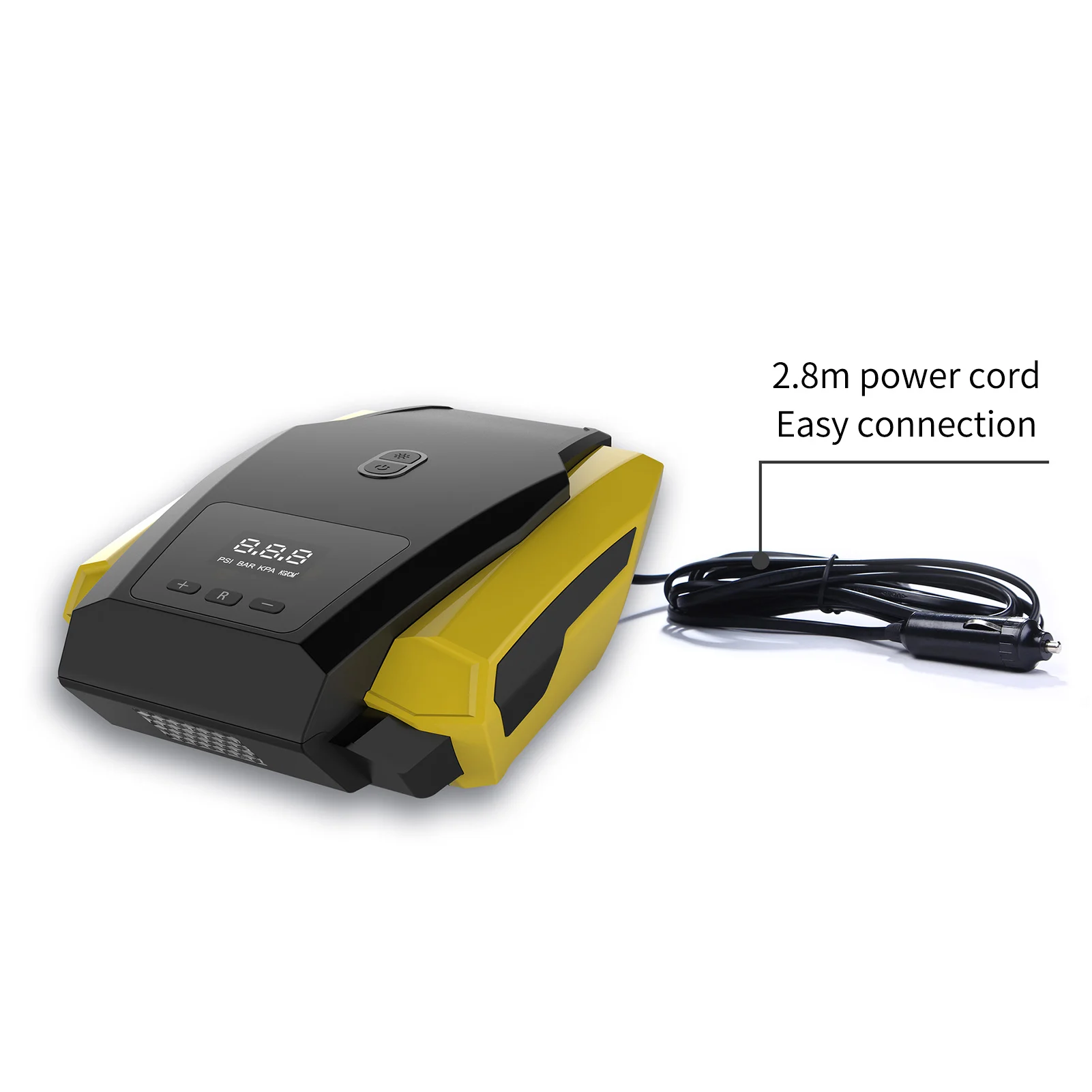 

DC 12V Portable Car Tire Inflator LED Light Analogue/DIgital Display Air Pump