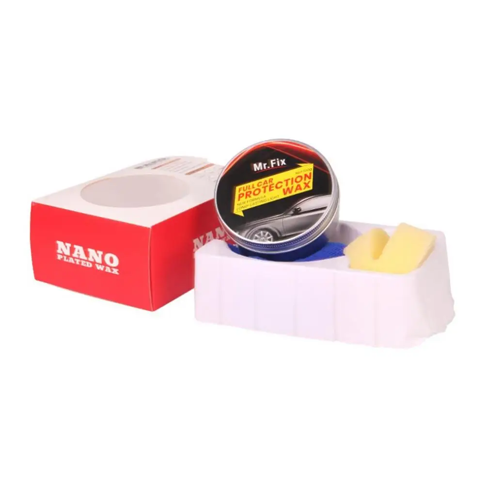 

Car Wax Crystal Plating Set Hard Wax Paint Care Scratch Repair Maintenance Wax Paint Surface Coating Free Sponge and Towel