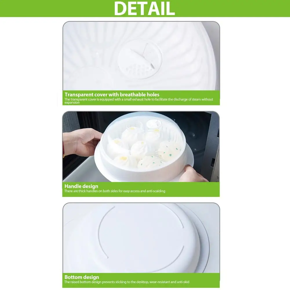 New Microwave Steamer with Fresh-keeping Cover Round environmental protection Oven Roaster Kitchen Tools Cooking | Дом и сад