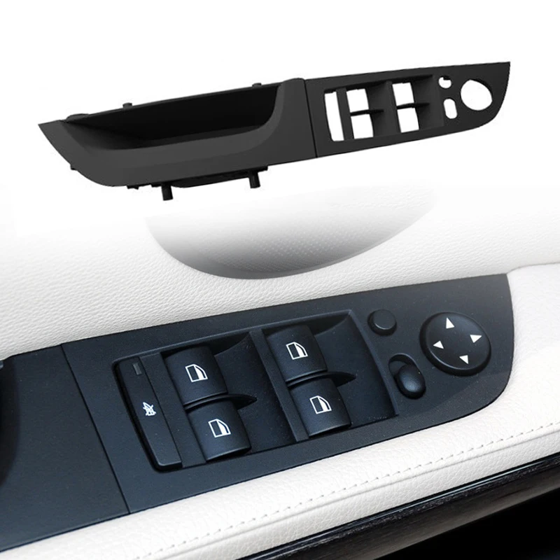 

Для BMW 3 серии E90 E91 318 320 325 328 05-12 внутренняя ручка автомобиля внутренняя панель двери водителя накладная крышка бежевый черный серый