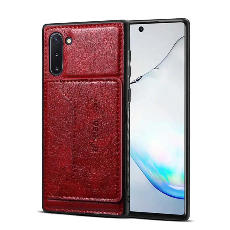 Для samsung Note 10 чехол Lether держатель для карт Стенд Автомобильный Магнитный чехол для телефона для samsung Galaxy Note 10 plus чехол Note10+ pro Чехол