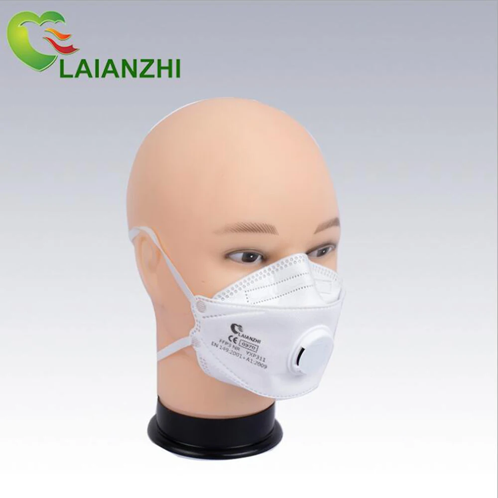5/10PCS LAIANZHI CE Certification YXP311 FFP3 Level Fish Mouth Head- Protective Dustproof with Antivirus Breathing Valve Mask |