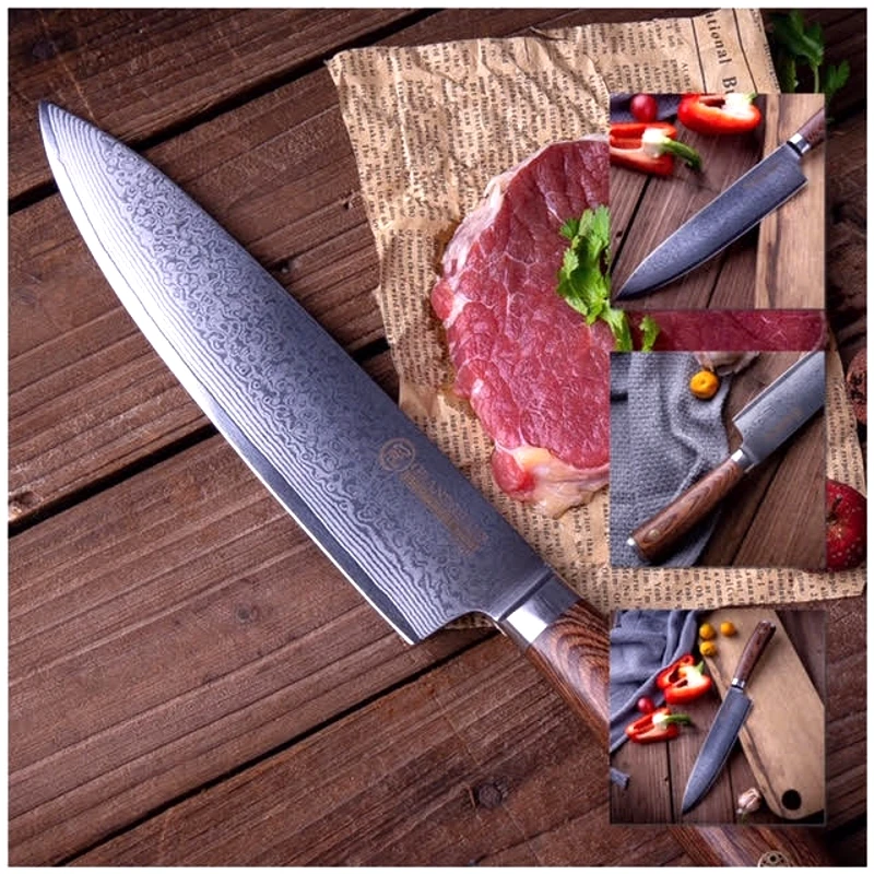 Grandsharp 4 шт. Φ 67 слоев vg10 японские кухонные ножи из дамасской стали шеф повара