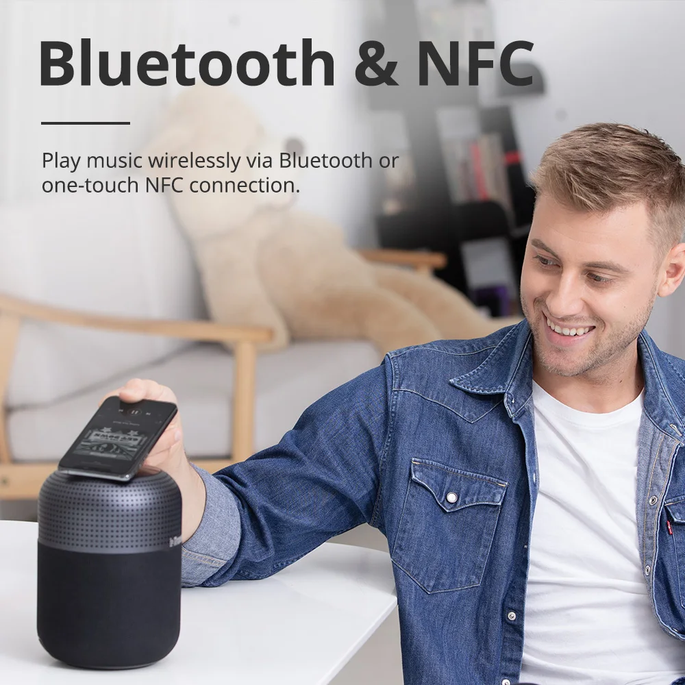 Tronsmart T6 Max 60W Bluetooth Speaker Column Home Theater Speaker with Voice Assistant, 20H Play Time, IPX5, NFC