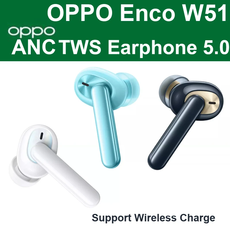 Оригинальные наушники OPPO Enco W51 TWS Bluetooth 5 0 шумоподавляющие беспроводные для Reno 4 Pro 3