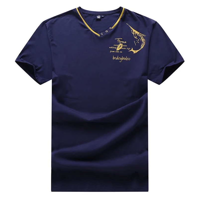 

plus size 8XL 7XLMen's T Shirt New Brand Solid Short Sleeve T Shirt Mens Fashion Applique Design Casual V Neck Top Tee Shirt Men