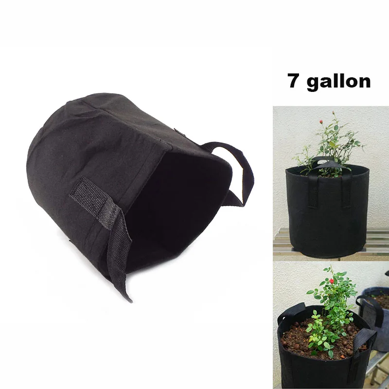 

Мешок тканевый для выращивания растений, садовый мешок с ручкой, круглый контейнер для выращивания овощей, картофеля, 7 галлонов