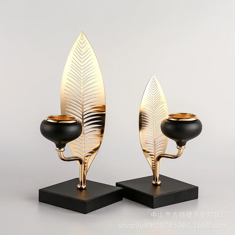 

Новейший Железный подсвечник в стиле ретро, подсвечник, металлический подсвечник в виде листьев растений, канделябр, украшение для дома