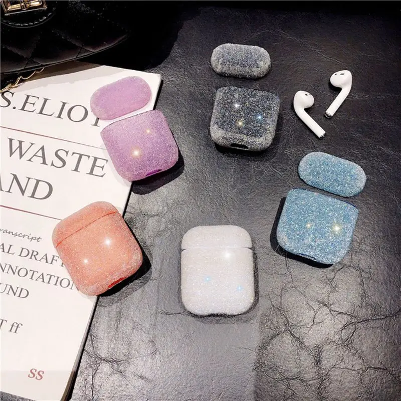 

High-quality Bling Glitter sequined hard case for Apple Airpods wireless Bluetooth headset