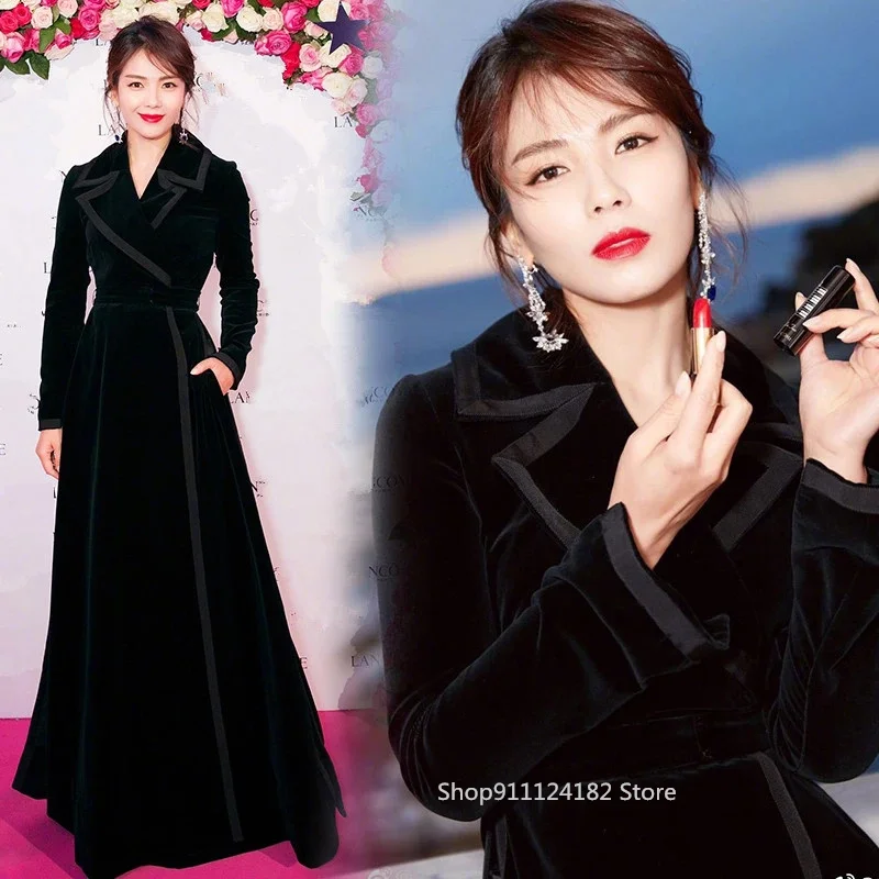 

2021 Женское пальто, зимнее подиумное дизайнерское женское винтажное пальто с запахом и отложным воротником, плотное теплое длинное пальто и...