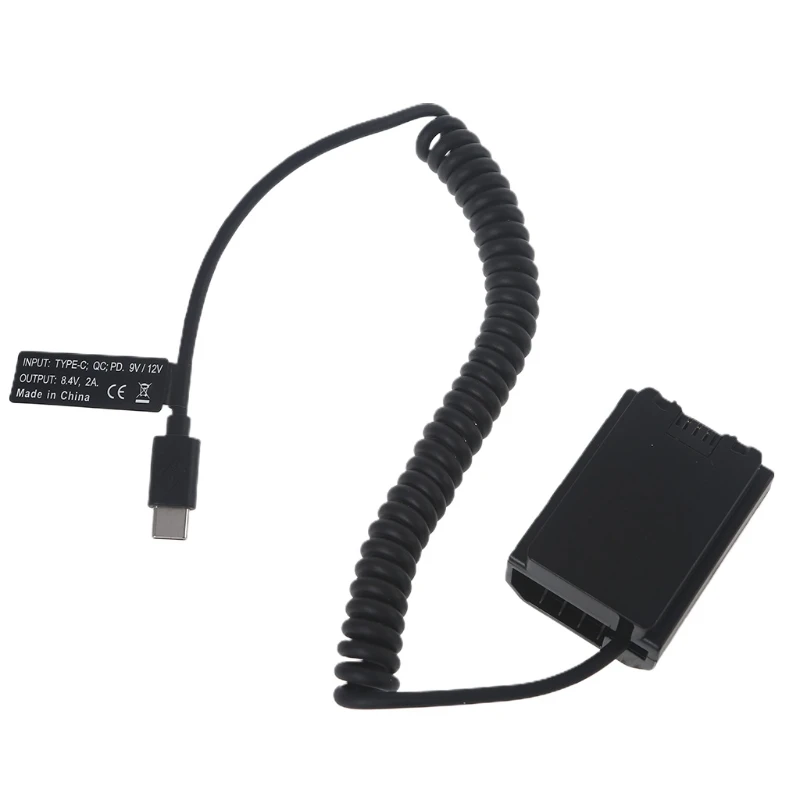 

K3NB NP-FZ100 Dummy Battery USB-C Coupler Adapter with Type-C Spring Power Cable Compatible with Alpha A6600 A7C A7III A7R