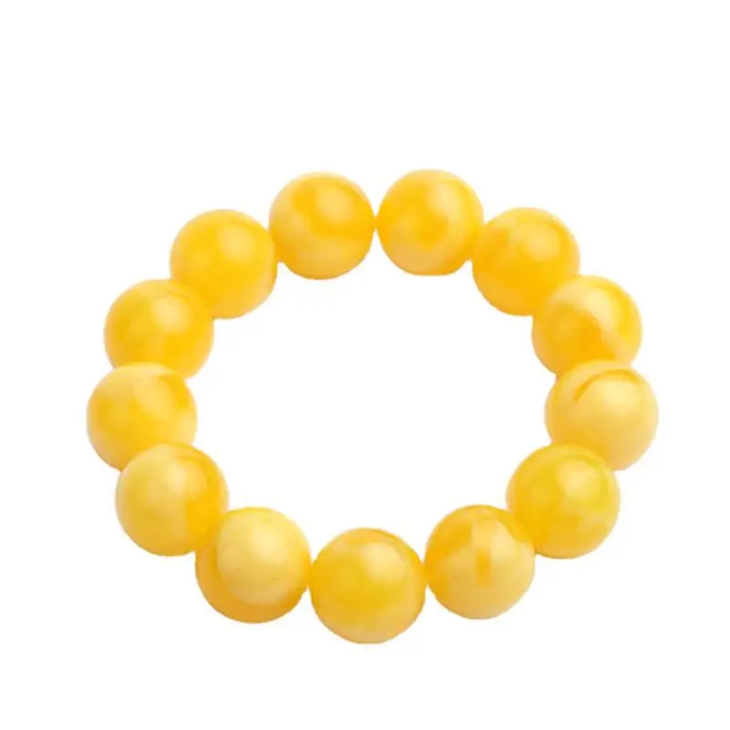 Натуральный белый нектар Балтийского Янтарные Бусины эластичный браслет из