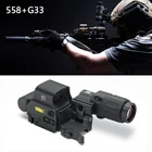 Новинка G33 3X лупа 558 EXPS3 Красная Зеленая точка набор страйкбола с переключателем на сторону быстрая съемка один раз крепление охотничий прицел