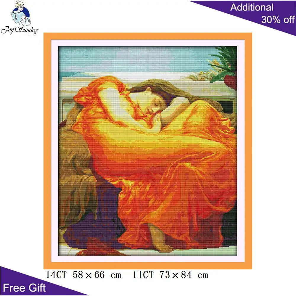 Joy Sunday-Beauty Beads Вышивка крестиком Счетный и штампованный домашний декор Спящая