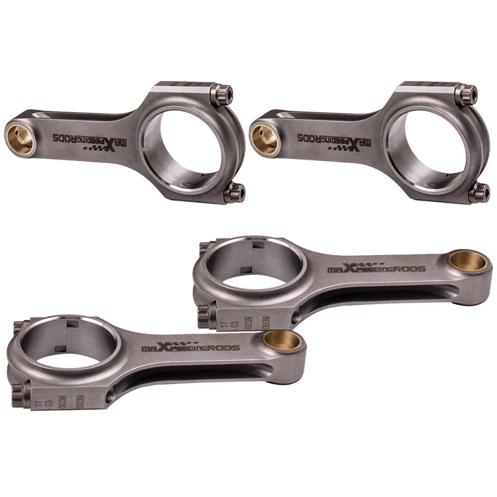 

H-Beam Connecting Rods for Volvo B230 152mm 800HP Conrods Bielle ARP Bolts HP800 EN24 4340 Forged 4340 Hbeam Racing