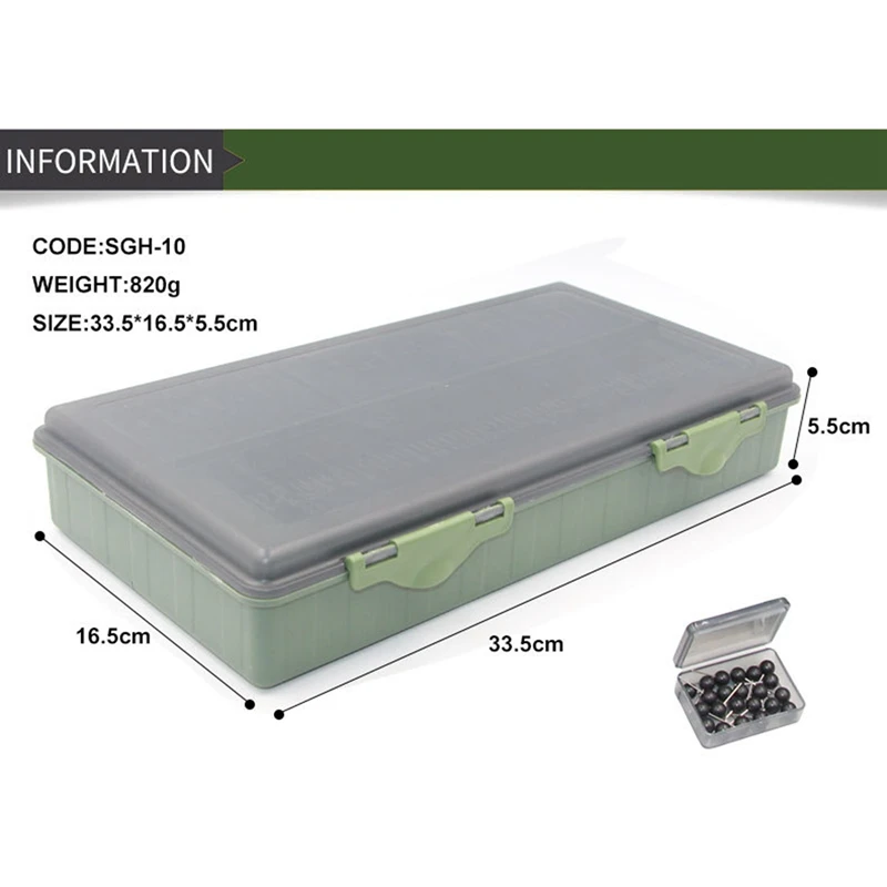 

Carp Sea Fishing Coarse Tackle Box Complete Boxes System PP perfect for Hooks Swivels Beads Spinners Tackle