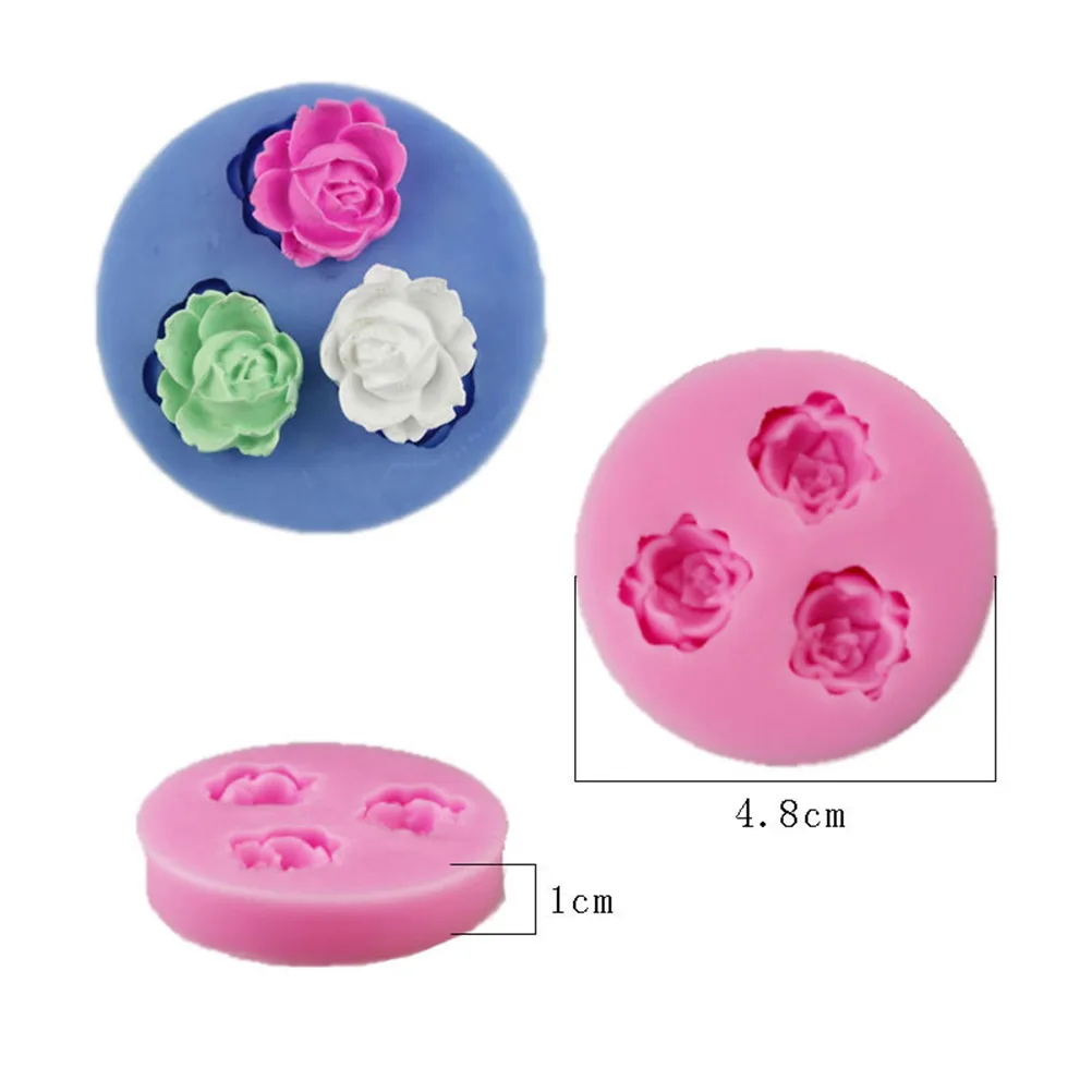 

Bloom Rose Silicone Cake Mold 3D Flower Fondant Mold Cupcake Jelly Candy Chocolate Decoration Baking Tool Moulds