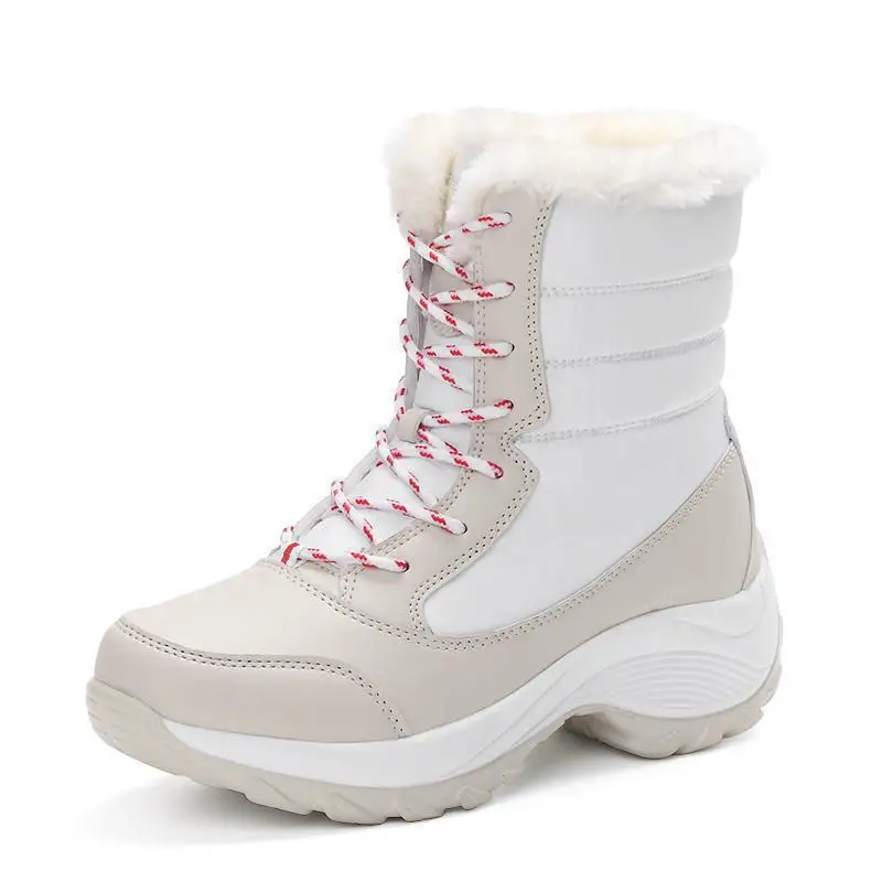 

2021 Winter fashion and leisure new high-top warm women's shoes snow boots plus velvet cotton boots